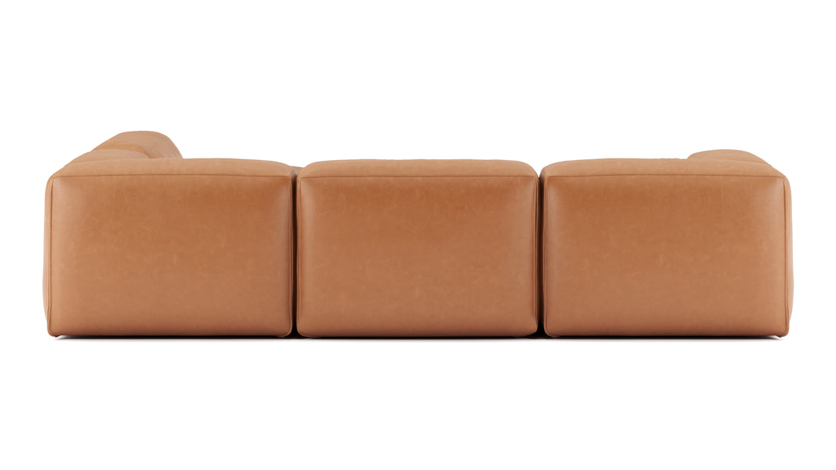 Le Mura - Le Mura Sectional Sofa, Right Corner, Tan Vegan Leather