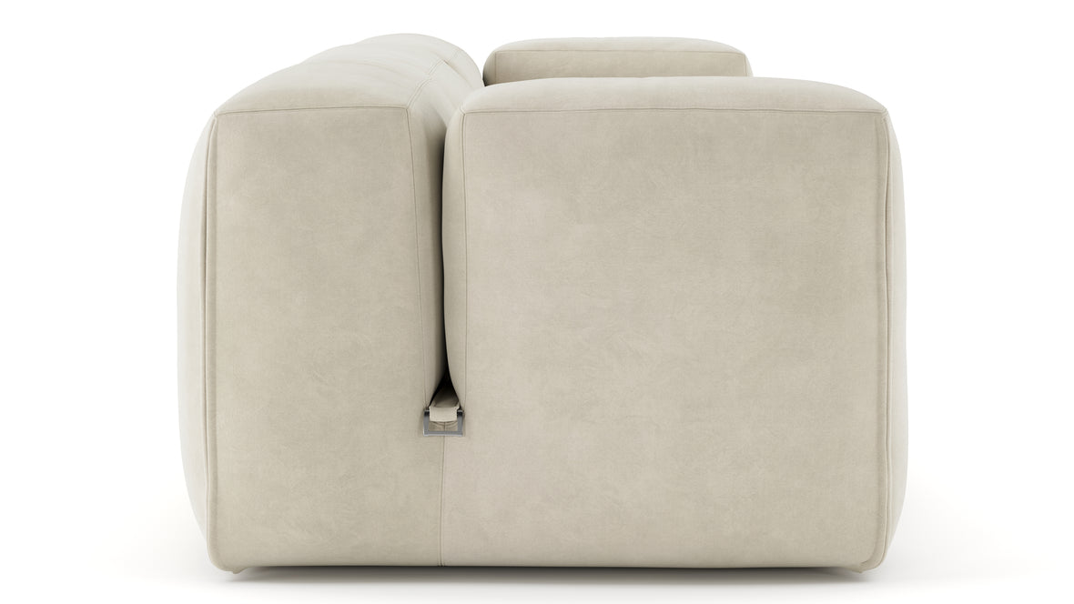 Le Mura - Le Mura Three Seater Sofa, Eggshell Vegan Suede