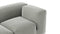 Le Mura - Le Mura Three Seater Sofa, Soft Gray Brushed Weave