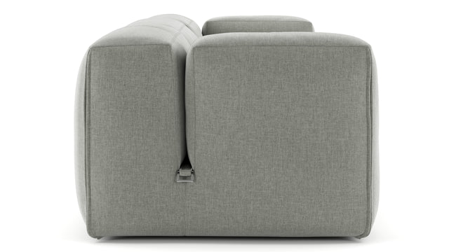 Le Mura - Le Mura Three Seater Sofa, Soft Gray Brushed Weave