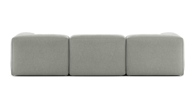 Le Mura - Le Mura Three Seater Sofa, Soft Gray Brushed Weave