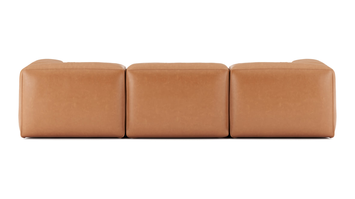 Le Mura - Le Mura Three Seater Sofa, Tan Vegan Leather