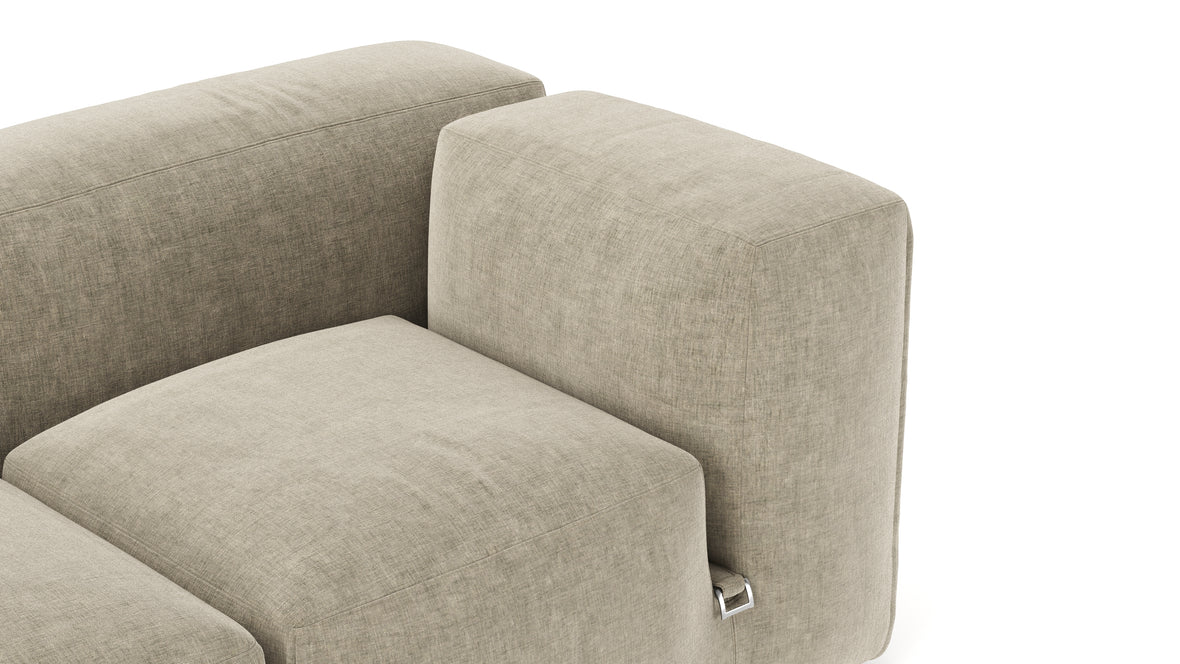 Le Mura - Le Mura Two Seater Sofa, Beige Gray Chenille