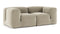 Le Mura - Le Mura Two Seater Sofa, Beige Gray Chenille