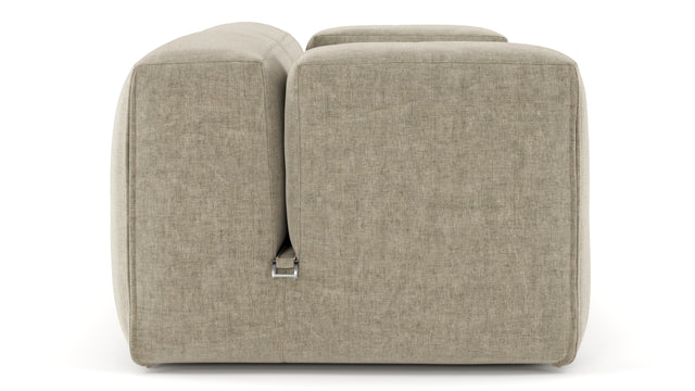 Le Mura - Le Mura Two Seater Sofa, Beige Gray Chenille