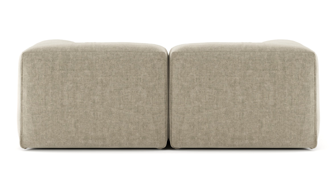 Le Mura - Le Mura Two Seater Sofa, Beige Gray Chenille