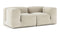 Le Mura - Le Mura Two Seater Sofa, Eggshell Vegan Suede