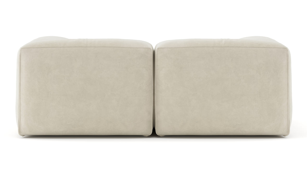 Le Mura - Le Mura Two Seater Sofa, Eggshell Vegan Suede