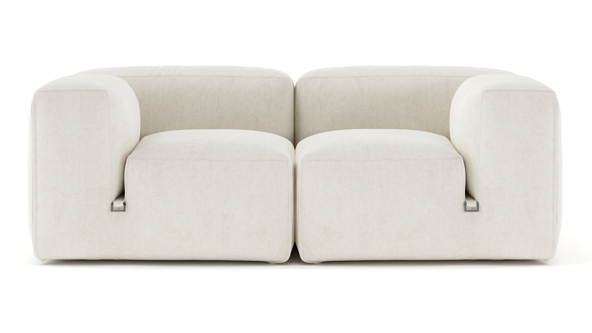 Le Mura - Le Mura Two Seater Sofa, Natural Linen