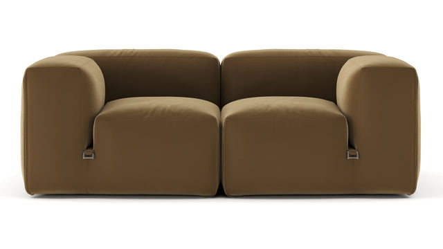 Le Mura - Le Mura Two Seater Sofa, Old Gold Luxe Velvet