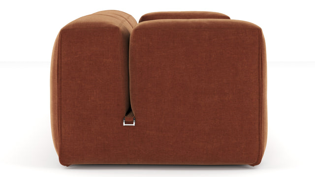 Le Mura - Le Mura Two Seater Sofa, Rust Chenille