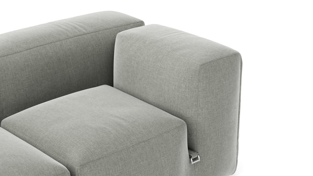 Le Mura - Le Mura Two Seater Sofa, Soft Gray Brushed Weave