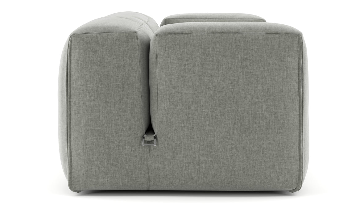 Le Mura - Le Mura Two Seater Sofa, Soft Gray Brushed Weave