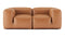 Le Mura - Le Mura Two Seater Sofa, Tan Vegan Leather