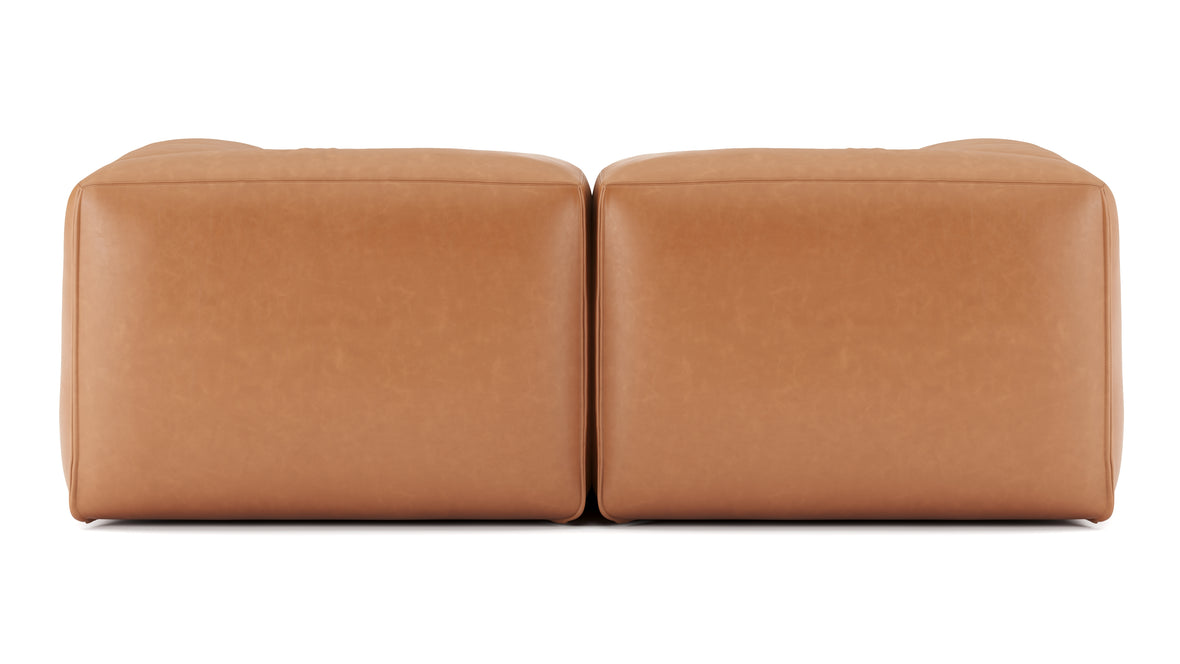 Le Mura - Le Mura Two Seater Sofa, Tan Vegan Leather