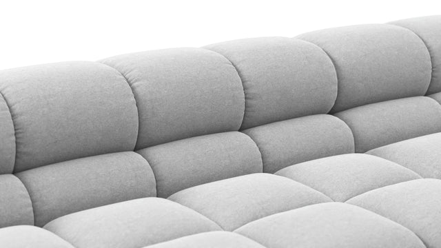 Tufted - Tufted Sectional, Extra Deep Sofa, Light Gray Wool