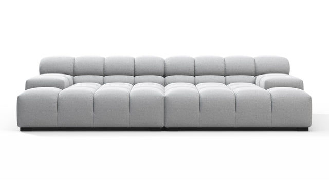 Tufty - Tufty Sectional, Extra Deep Sofa, Light Gray Wool