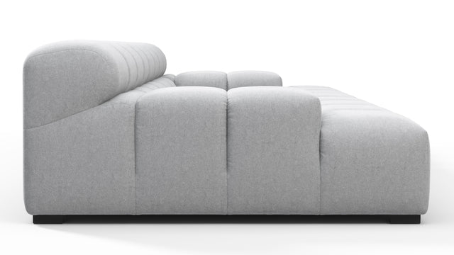 Tufted - Tufted Sectional, Extra Deep Sofa, Light Gray Wool