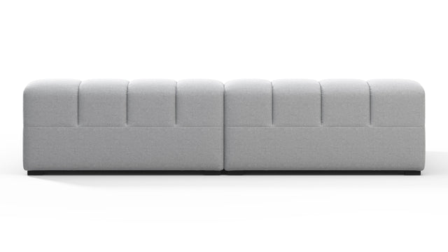 Tufty - Tufty Sectional, Extra Deep Sofa, Light Gray Wool