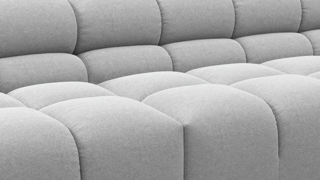 Tufted - Tufted Sectional, Extra Large Left Corner, Light Gray Wool