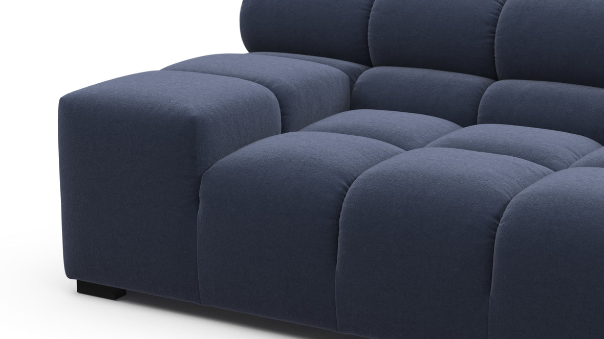 Tufted - Tufted Sectional, Extra Large Left Corner, Royal Blue Wool