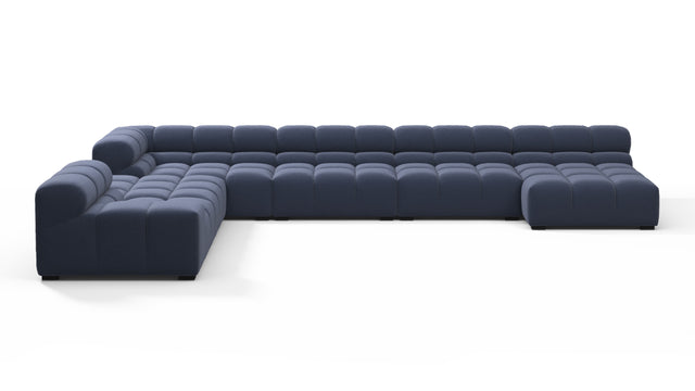 Tufty - Tufty Sectional, Extra Large Left Corner, Royal Blue Wool