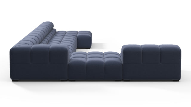 Tufty - Tufty Sectional, Extra Large Left Corner, Royal Blue Wool