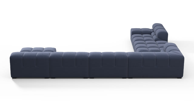 Tufty - Tufty Sectional, Extra Large Left Corner, Royal Blue Wool