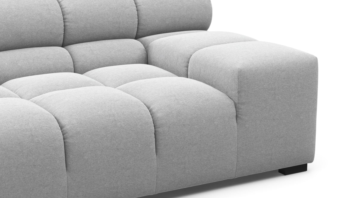 Tufted - Tufted Sectional, Extra Large Right Corner, Light Gray Wool