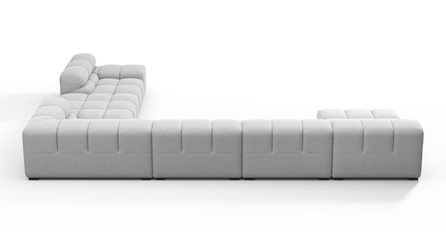 Tufted - Tufted Sectional, Extra Large Right Corner, Light Gray Wool