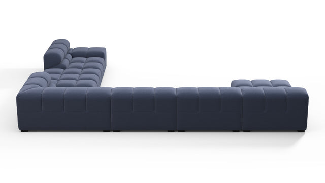 Tufted - Tufted Sectional, Extra Large Right Corner, Royal Blue Wool