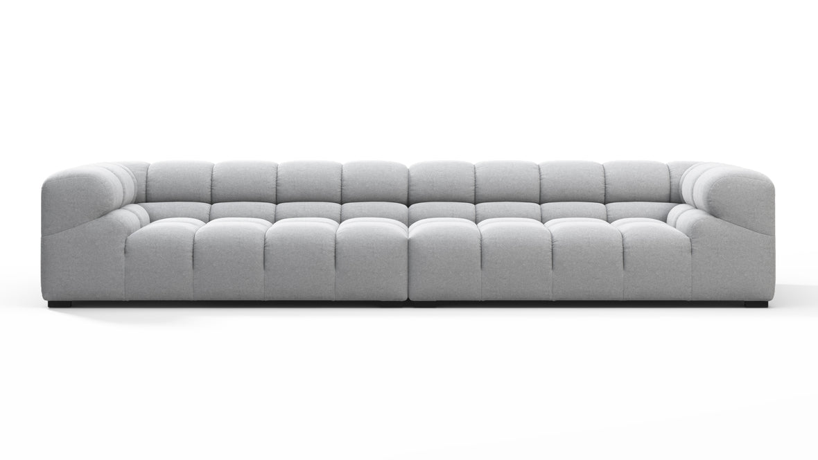 Tufty - Tufty Sectional, Extra Large Sofa, Light Gray Wool