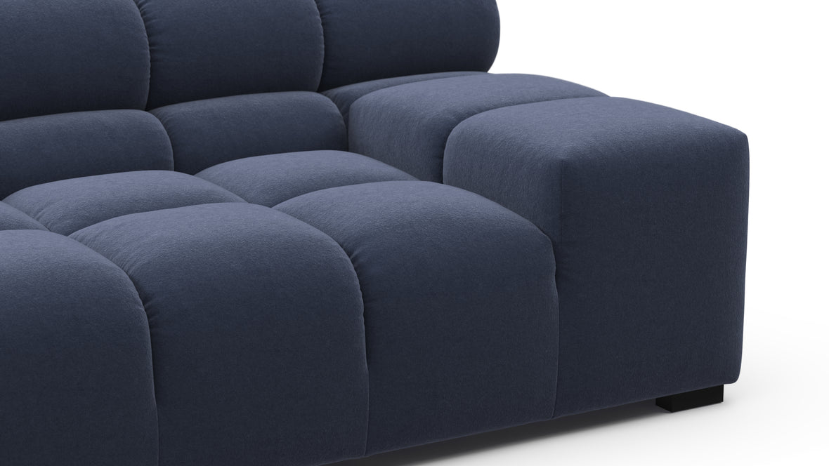 Tufted - Tufted Sectional, Extra Large Sofa, Royal Blue Wool