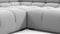 Tufted - Tufted Sectional, Large Left Corner, Light Gray Wool