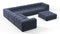 Tufted - Tufted Sectional, Large Left Corner, Royal Blue Wool