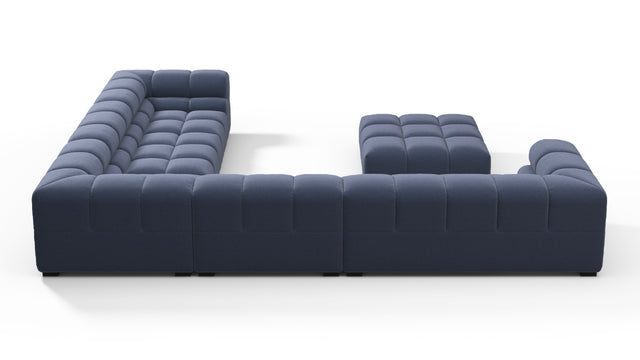 Tufted - Tufted Sectional, Large Right Corner, Royal Blue Wool