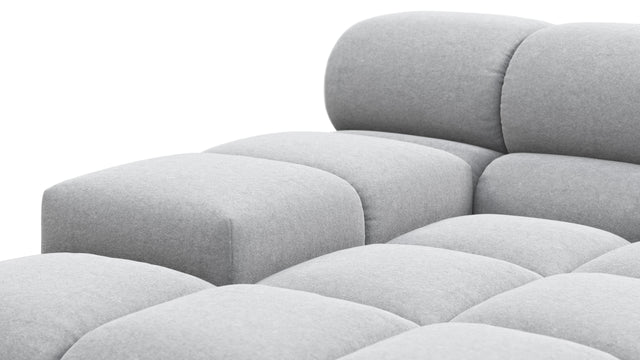 Tufted - Tufted Sectional, Left Corner, Light Gray Wool