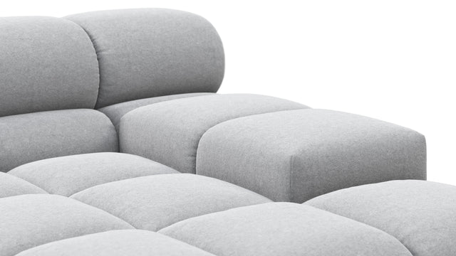 Tufted - Tufted Sectional, Right Corner, Light Gray Wool