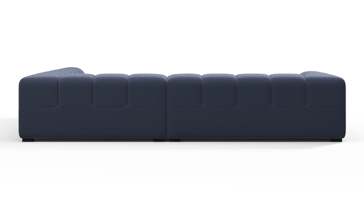 Tufted - Tufted Sectional, Right Corner, Royal Blue Wool