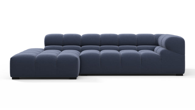 Tufted - Tufted Sectional, Small L, Left, Royal Blue Wool