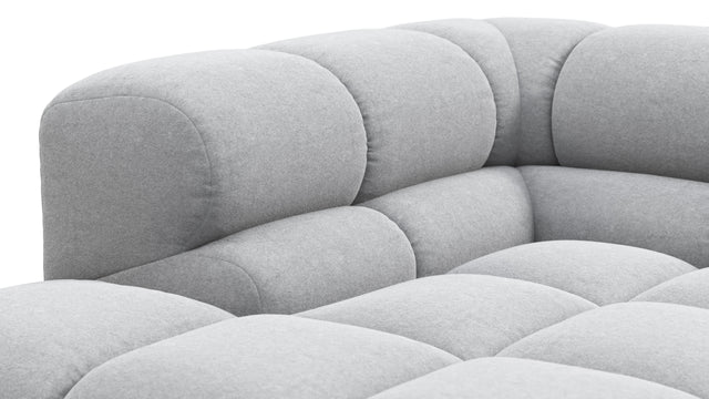 Tufty - Tufty Sectional, Small L, Right, Light Gray Wool