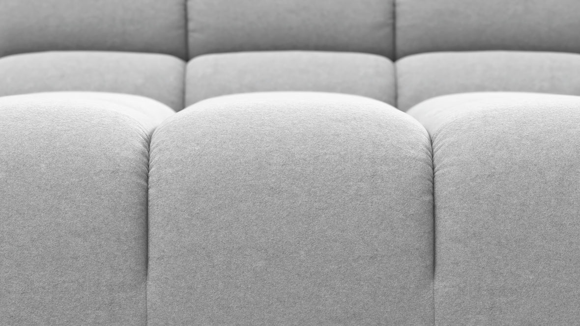 Tufted - Tufted Sectional, Small L, Right, Light Gray Wool