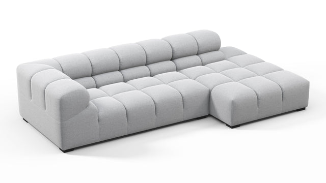 Tufty - Tufty Sectional, Small L, Right, Light Gray Wool