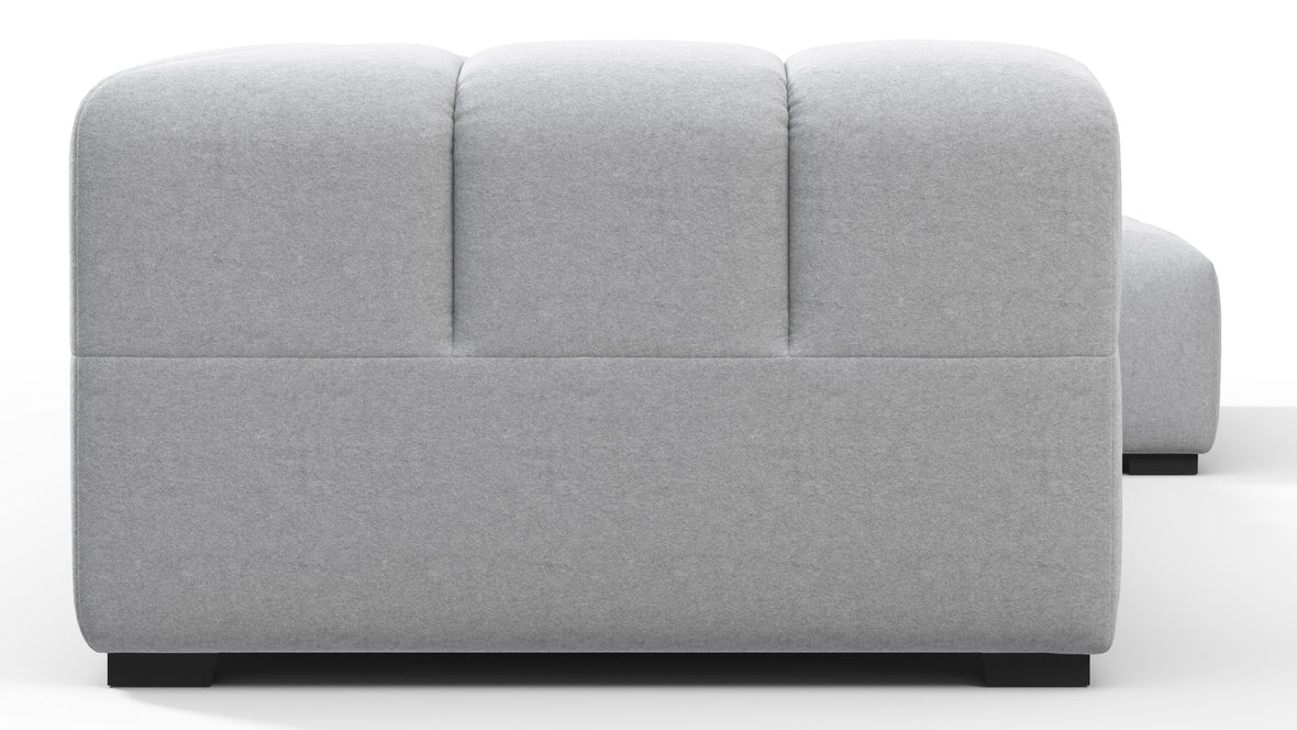 Tufty - Tufty Sectional, Small L, Right, Light Gray Wool