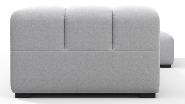 Tufty - Tufty Sectional, Small L, Right, Light Gray Wool