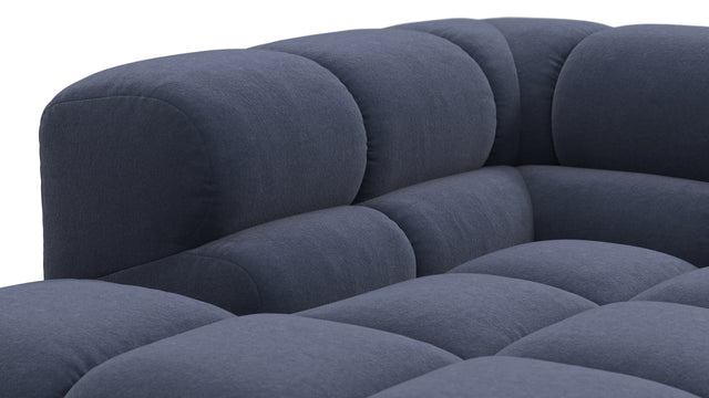 Tufted - Tufted Sectional, Small L, Right, Royal Blue Wool