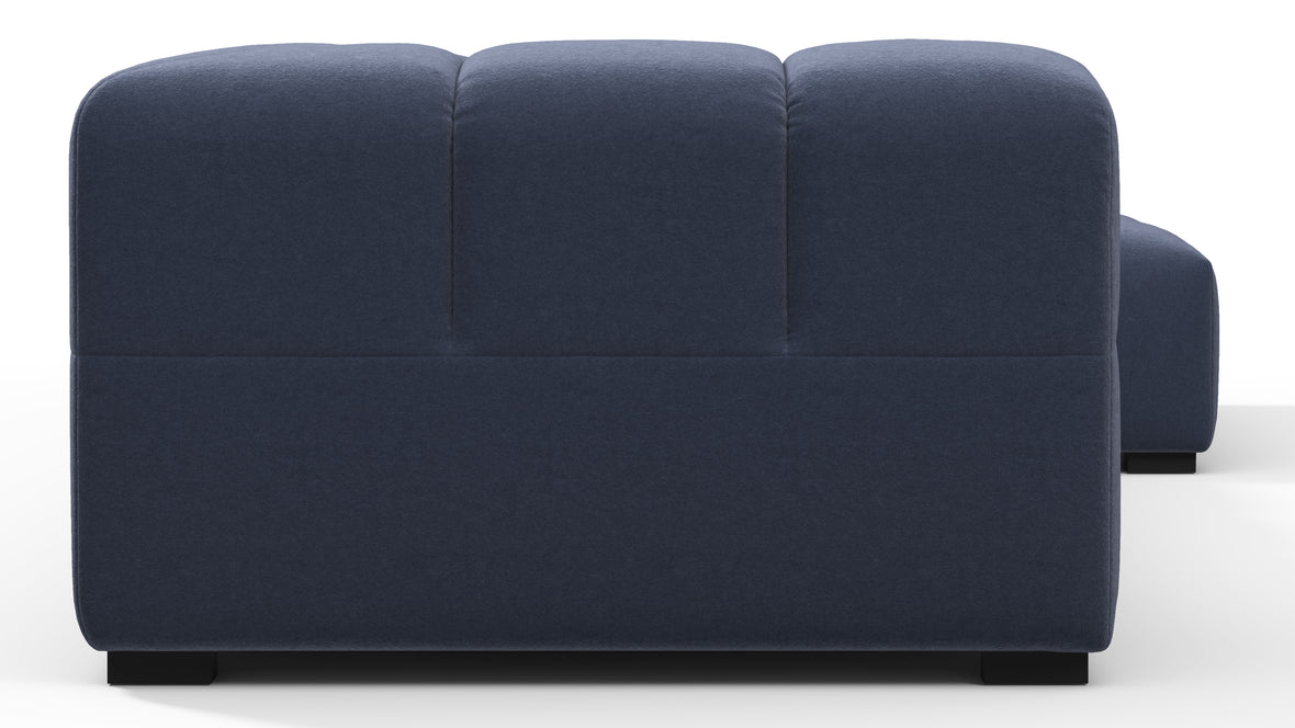 Tufted - Tufted Sectional, Small L, Right, Royal Blue Wool