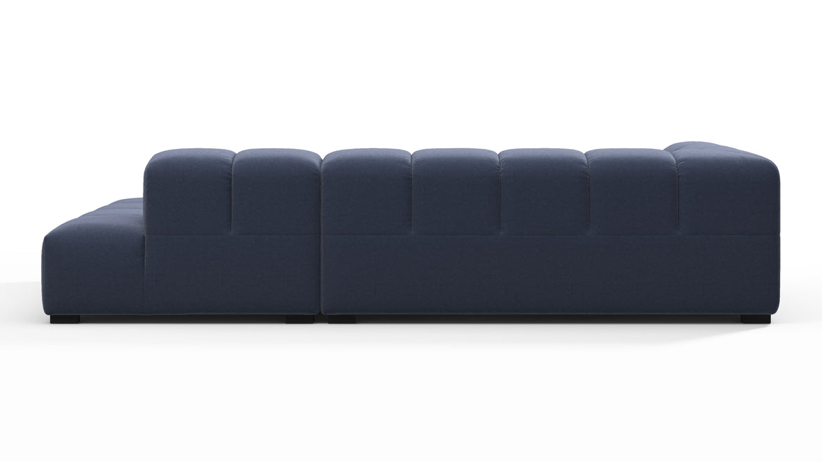 Tufted - Tufted Sectional, Small L, Right, Royal Blue Wool