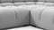 Tufted - Tufted Sectional, U Shape, Light Gray Wool