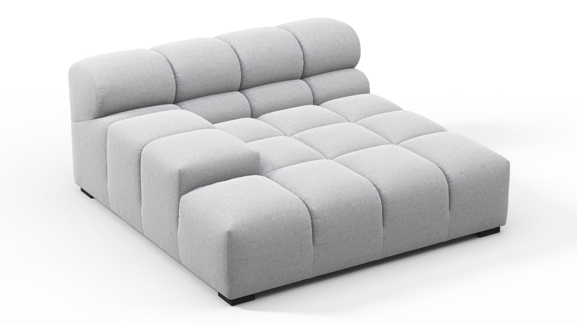 Tufted - Tufted Module, Deep Large Left Arm, Light Gray Wool